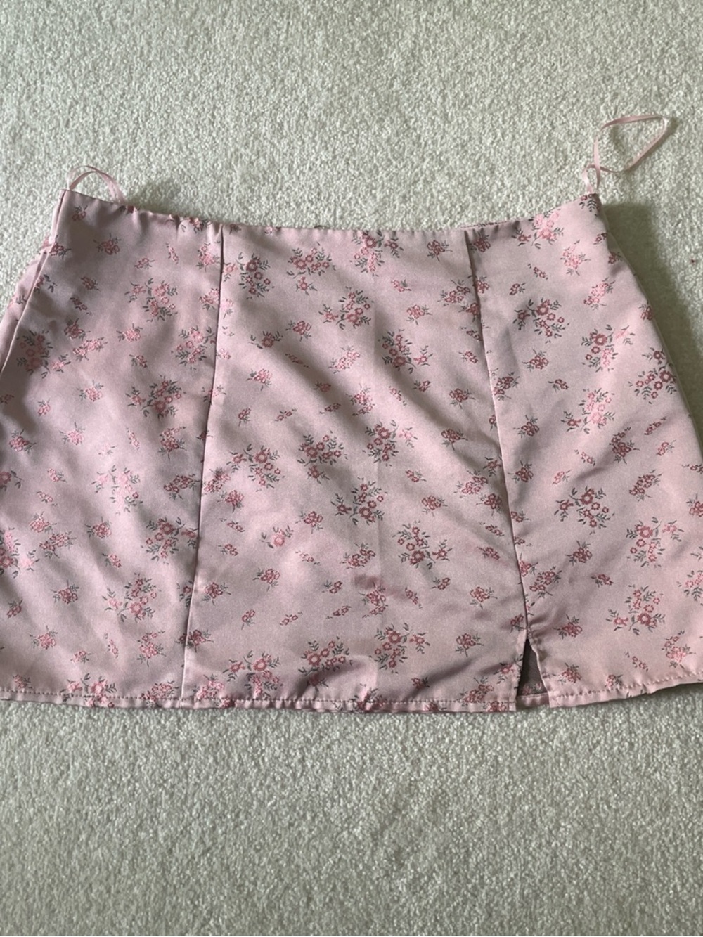 Altar'd State Pink Floral Mini Skirt